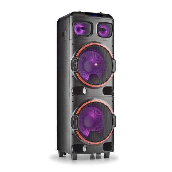 NGS Wild Dub 2 Altavoz 800W TWS Bluetooth - Doble Subwoofer 12" - USB, MicroSD y Aux In - Luces LED