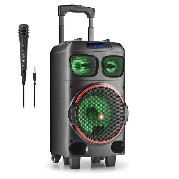 NGS Wild Dub Zero Altavoz Portatil 120W TWS Bluetooth - Woofer 8" - Autonomia hasta 7h - USB, MicroSD y Aux In - Luces LED - Incluye MIcrofono