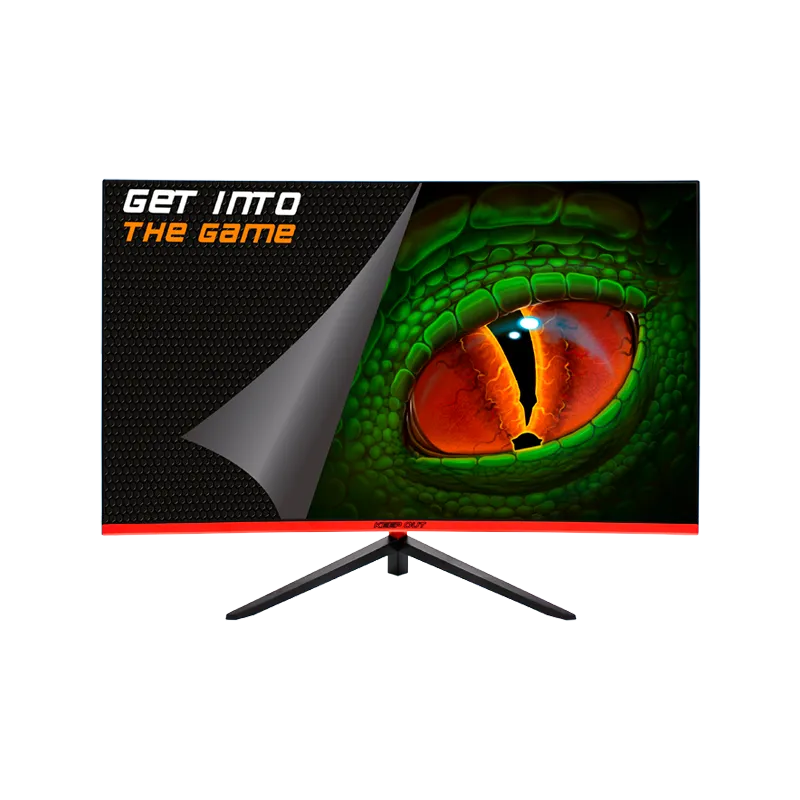 KeepOut Monitor Gaming LED 27" Curvo R1800 FullHD 1080p 165Hz - Respuesta 1ms - Angulo de Vision 178º - Altavoces 6W - 16:9 - HDMI, DisplayPort - VESA 100x100mm