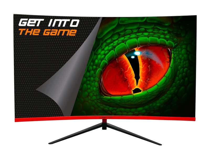 KeepOut Monitor Gaming LED 27" Curvo Full HD 1080p 180Hz - Respuesta 1ms - Angulo de Vision 178º - Altavoces 6W - 16:9 - HDMI, DVI, DisplayPort - VESA 100x100mm