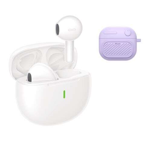 XO Auriculares TWS X26 - Funda de Silicona + Cordon - Color Violeta