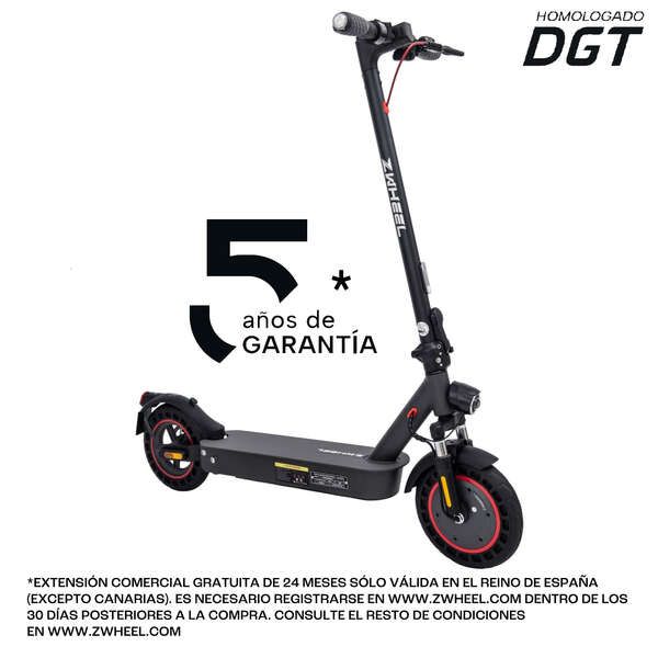 Zwheel ZLion X Max Patinete Electrico Motor 400W - Homologado DGT - Velocidad hasta 25Km/h - Autonomia hasta 40km - Carga Maxima 100kg - Ruedas Solidas 10"