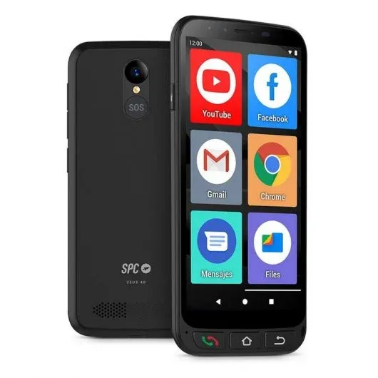 SPC Zeus 4G Smartphone 5.5" - Especial para Personas Mayores - Capacidad 16GB - 1GB de RAM - Color Negro