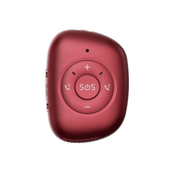 Leotec Tracker GPS 4G WiFi - Boton SOS - Alarma de Caidas - Recordatorio de Pastillas - Color Rojo