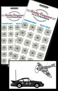 .22 caliber Removable Bullet Hole Illusion Stickers