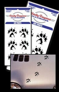 Cat Paw Prints Removable Illusion Stickers