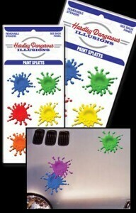 Paintball Splatts Removable Illusion Stickers