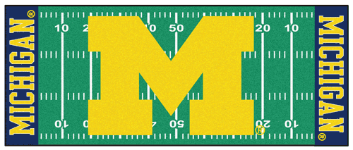 Michigan Football Field Runner Mat Michigan Football Field Runner Mat