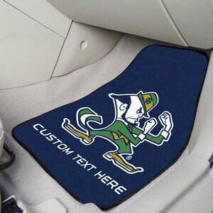Notre Dame Personalized 2-Pc Carpet Auto Mat Set Notre Dame Personalized 2-Pc Carpet Auto Mat Set