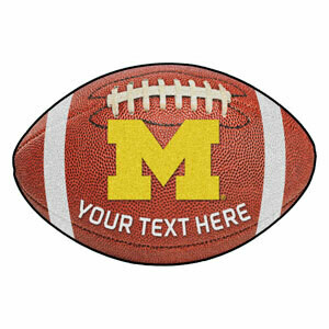 Michigan Personalized Football Rug Michigan Personalized Football Rug