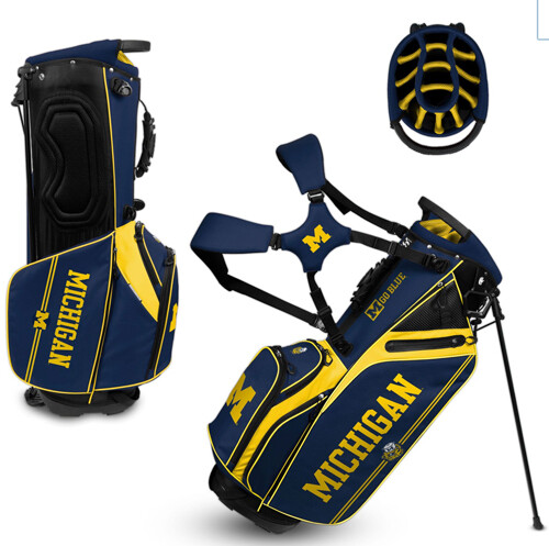 Michigan Golf Bag College Vault Caddie Carry Stand Bag Michigan Golf Bag College Vault Caddie Carry Stand Bag
