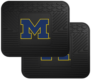 Michigan Wolverine 2-pc Vinyl Auto Utility Mat Set Michigan Wolverine 2-pc Vinyl Auto Utility Mat Set
