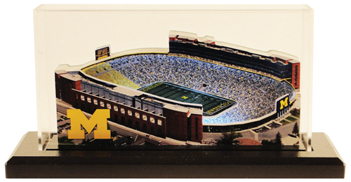 Michigan Stadium Replica w/LED Lighting and Display Case Michigan Stadium Replica w/LED Lighting and Display Case