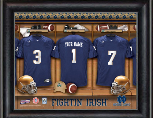 Notre Dame Locker Room Jersey Personalized Print Notre Dame Locker Room Jersey Personalized Print