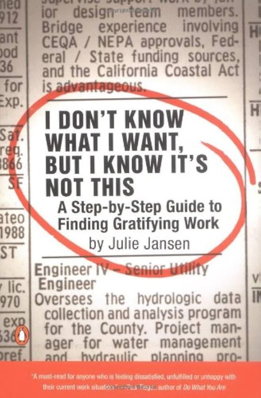 I Don't Know What I Want, But I Know It's Not This: A Step-by-Step Guide to Finding Gratifying Work by Julie Jansen -  Paperback