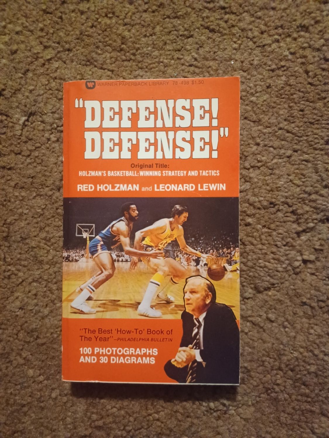 Defense Defense By Red Holzman & Leonard Lewin First Printing 1974 Paperback