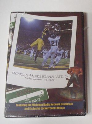 Michigan 45 Michigan State 37 Triple Overtime Game 10/30/04 DVD Michigan 45 Michigan State 37 Triple Overtime Game 10/30/04 DVD