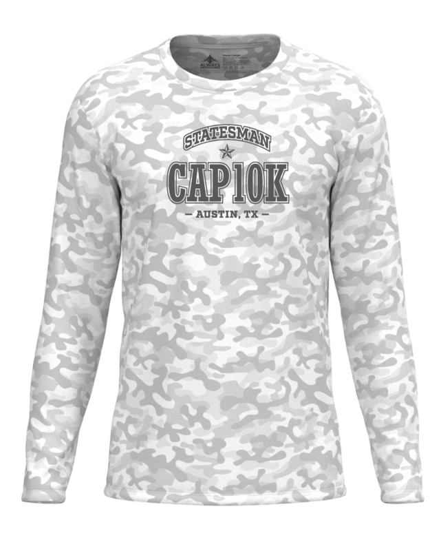 Cap10K distressed camo long sleeve tee