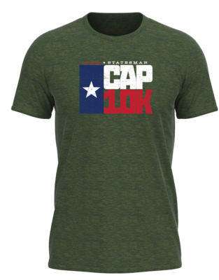Cap10k heathered forest green tee