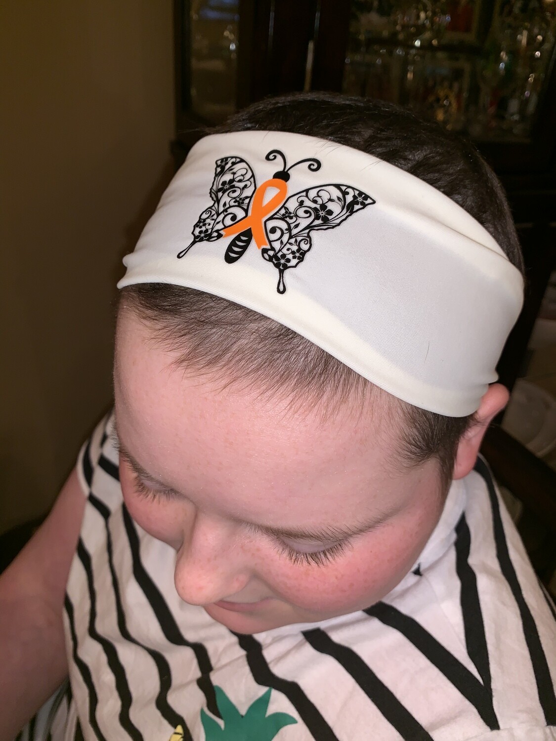Leukemia Ribbon Butterfly Headbands
