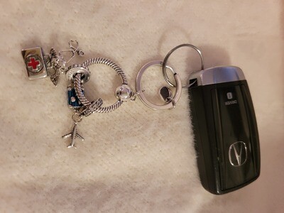925 Key Chain and charms