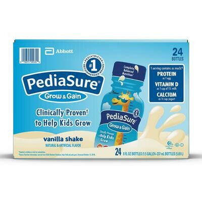 美国PediaSure雅培小安素液体奶 香草味 8oz 24pks