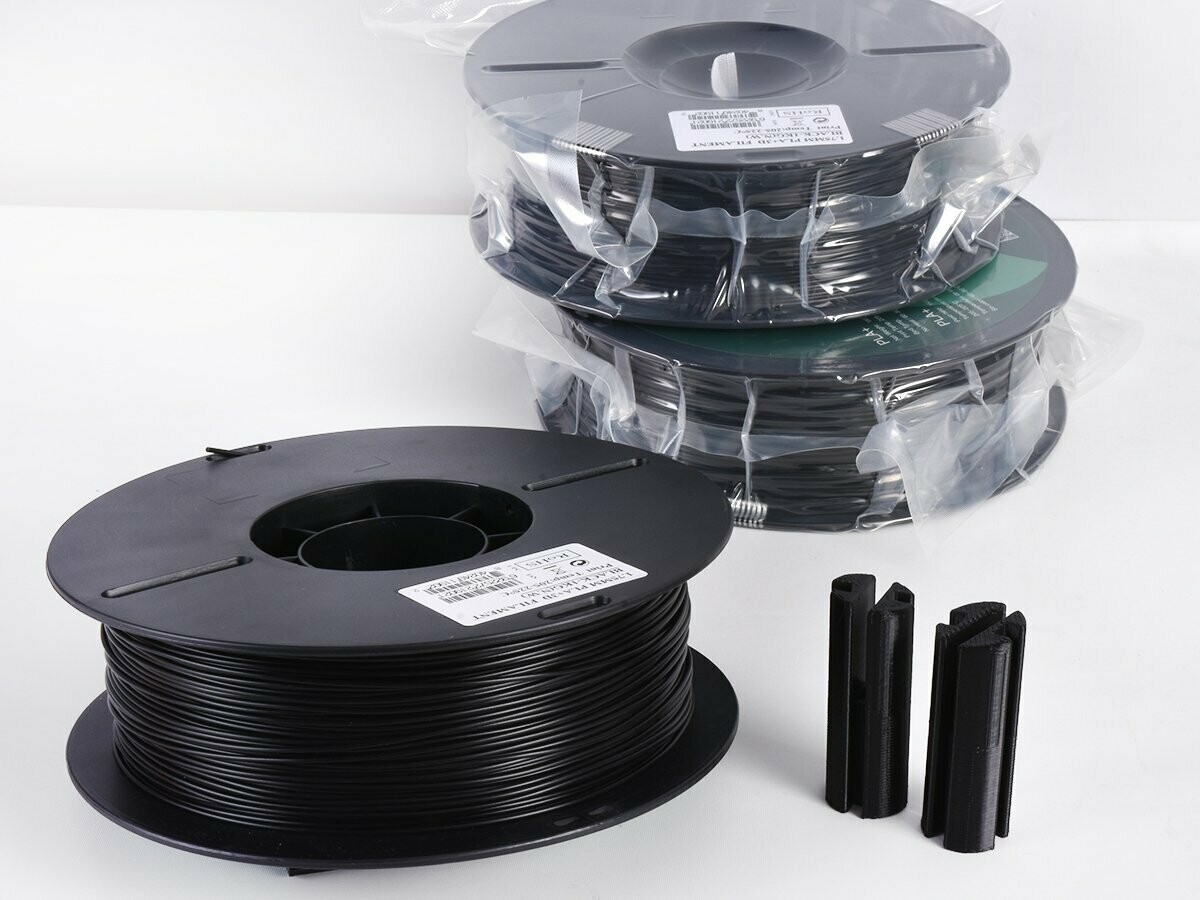 PLA + Black Filament 1k (2.2 lb) 1.75mm - 1 Spool