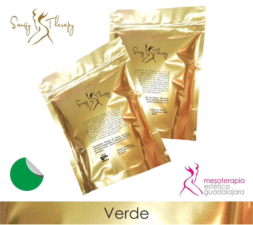Mascarilla hidroplástica Verde 250 g Mayoreo