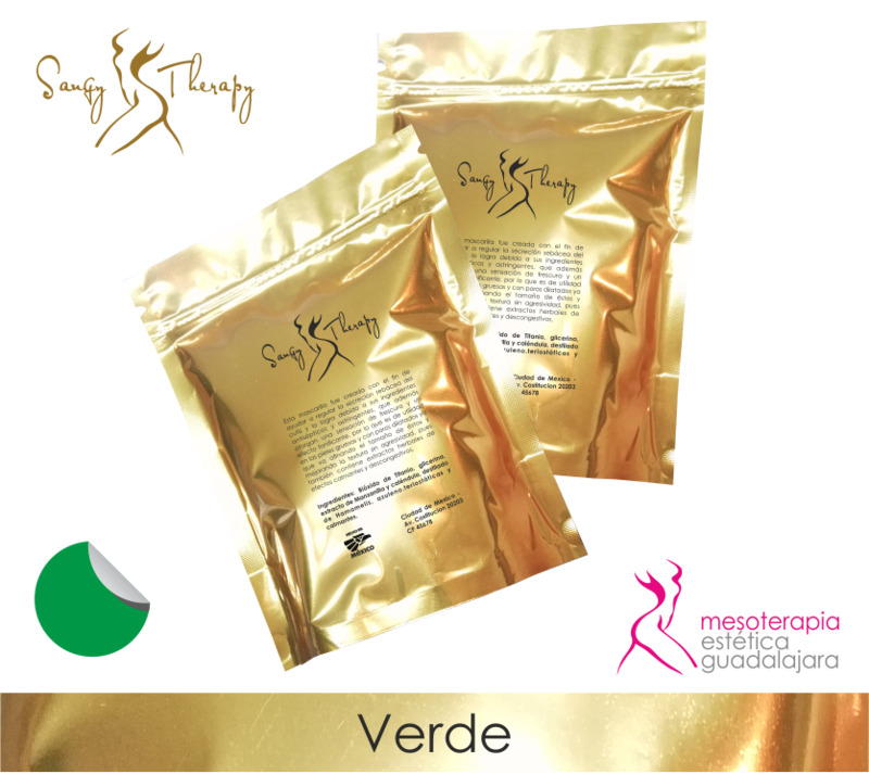 Mascarilla hidroplástica Verde 250 g Mayoreo