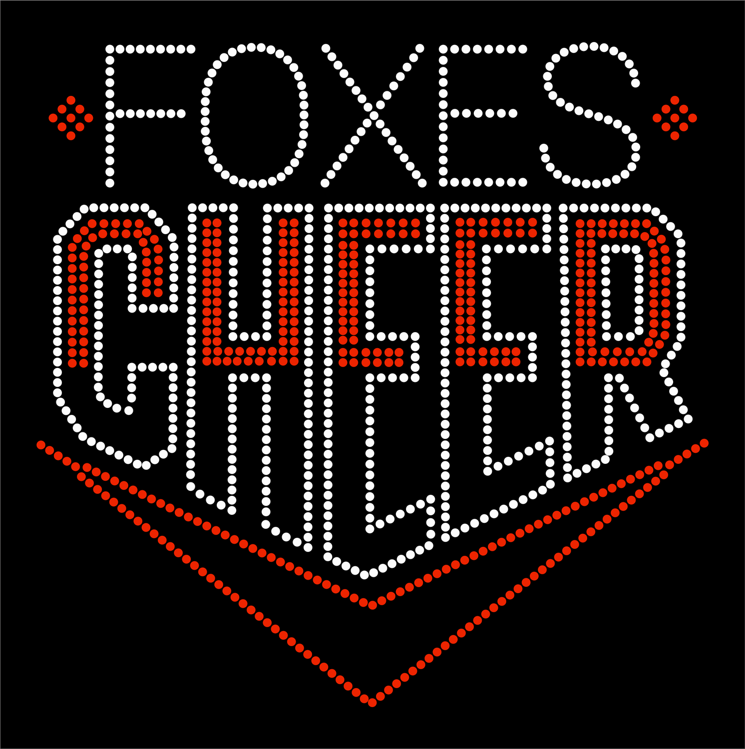 Foxes Cheer Chevron Stones