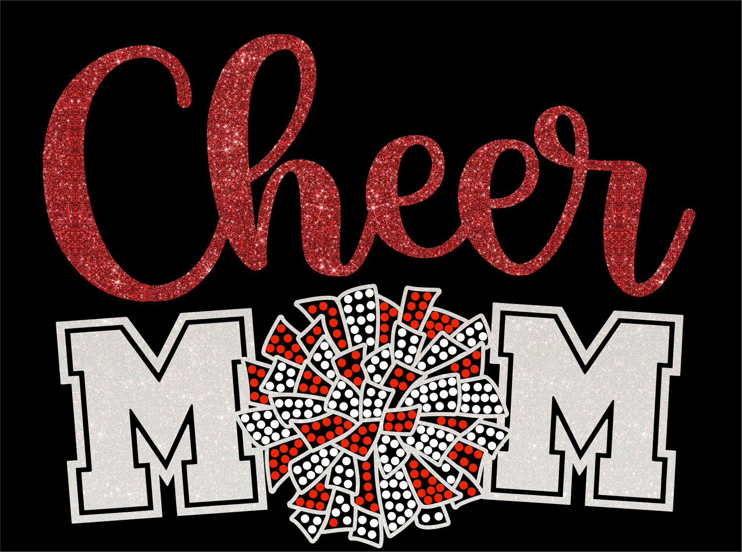 Cheer Mom Poms Stones