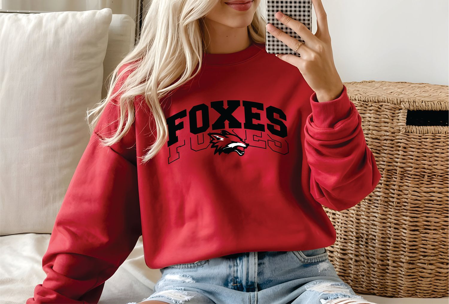 Foxes Stacked Arched Fox Head