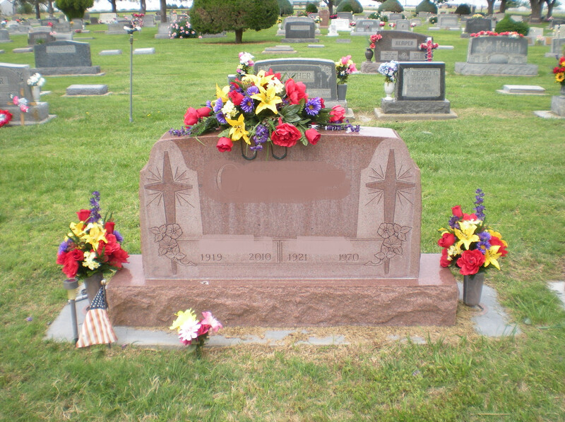 Cemetery Saddle PLUS two side vases with permanent flowers  *PICTURE FOR STYLE ONLY*  colors and flowers WILL VARY***  ITEM #WFEBT-5907