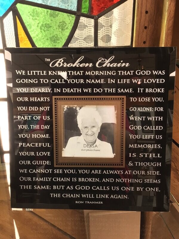 "Broken Chain" Memorial Picture Frame