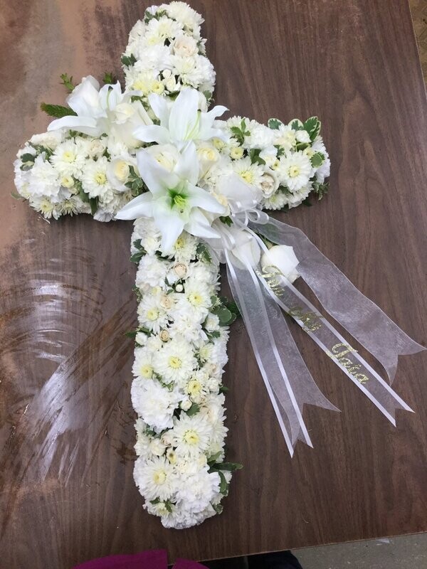 Divine Light Cross Easel Spray- Item #WFEBT-517
