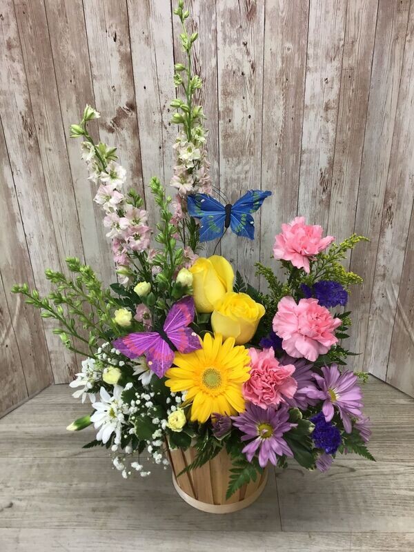 Country Blooms Basket- Item #WFEBT-629