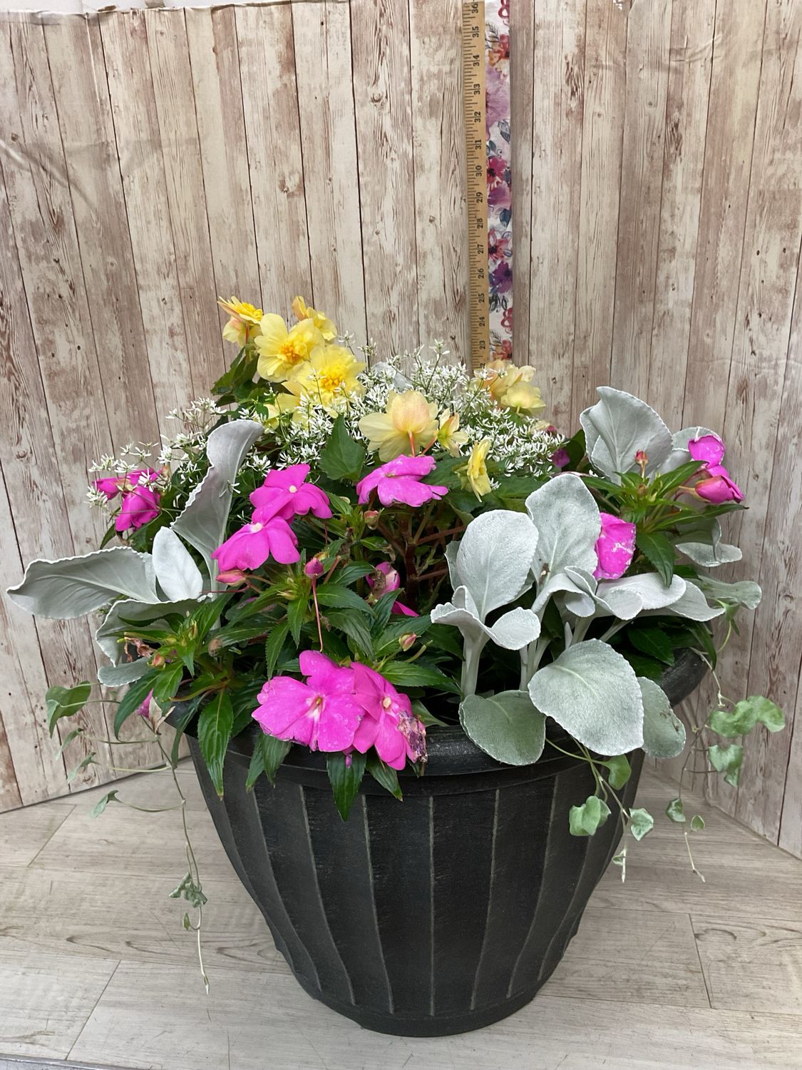 Extra Large Outdoor planter for SHADE ***Colors and Flowers WILL Vary*** Item #WFEBT-450