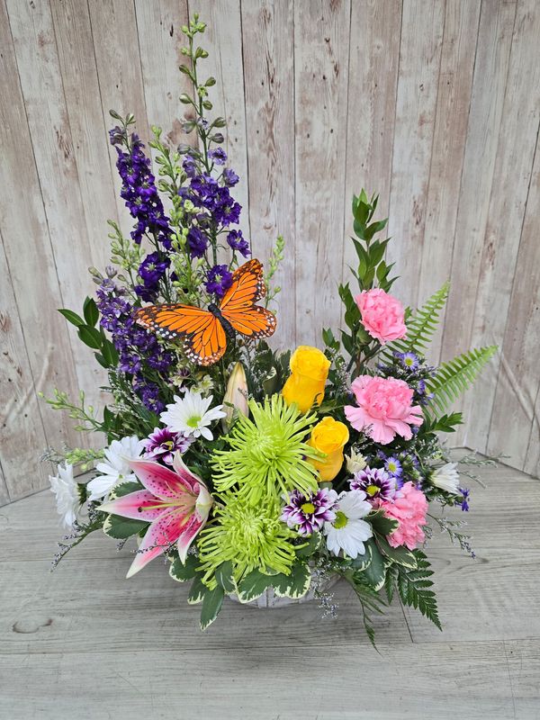 Country Blooms Basket- Item #WFEBT-629