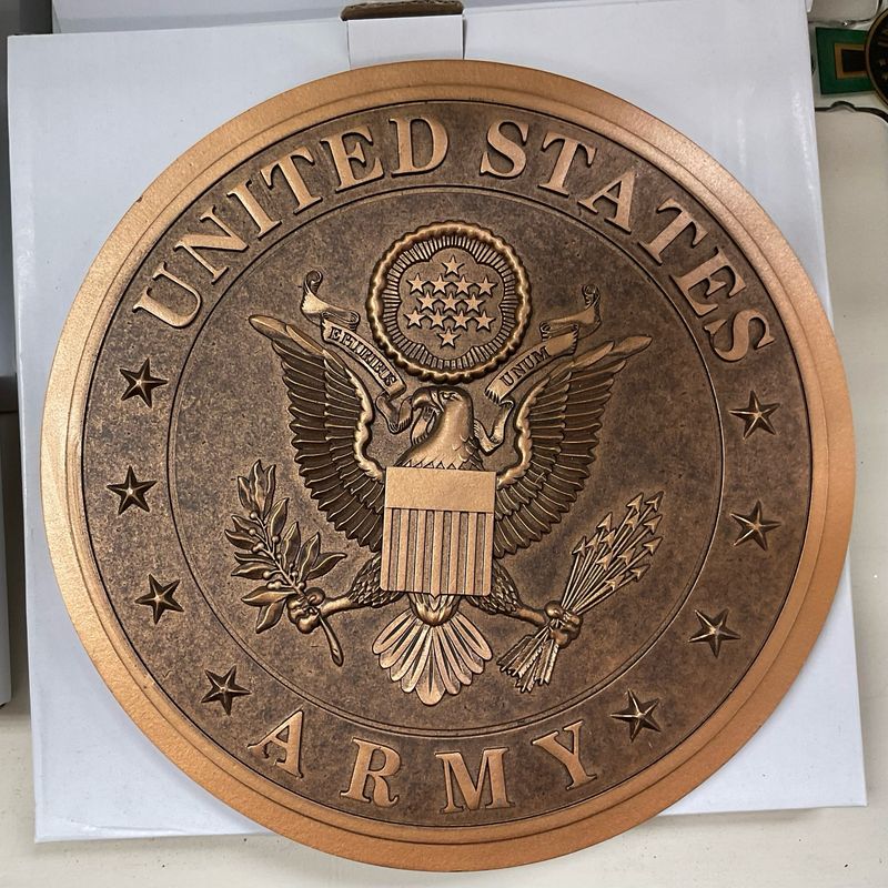 United States Army Bronze Colored Stepping Stone **Sold as Add-On** Not Sold By Itself