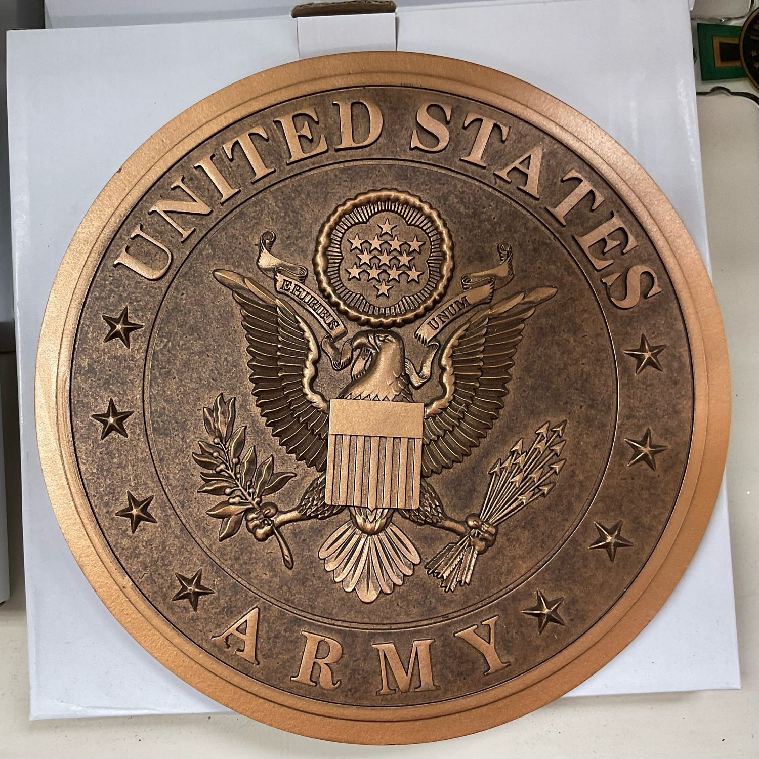 United States Army Bronze Colored Stepping Stone **Sold as Add-On** Not Sold By Itself