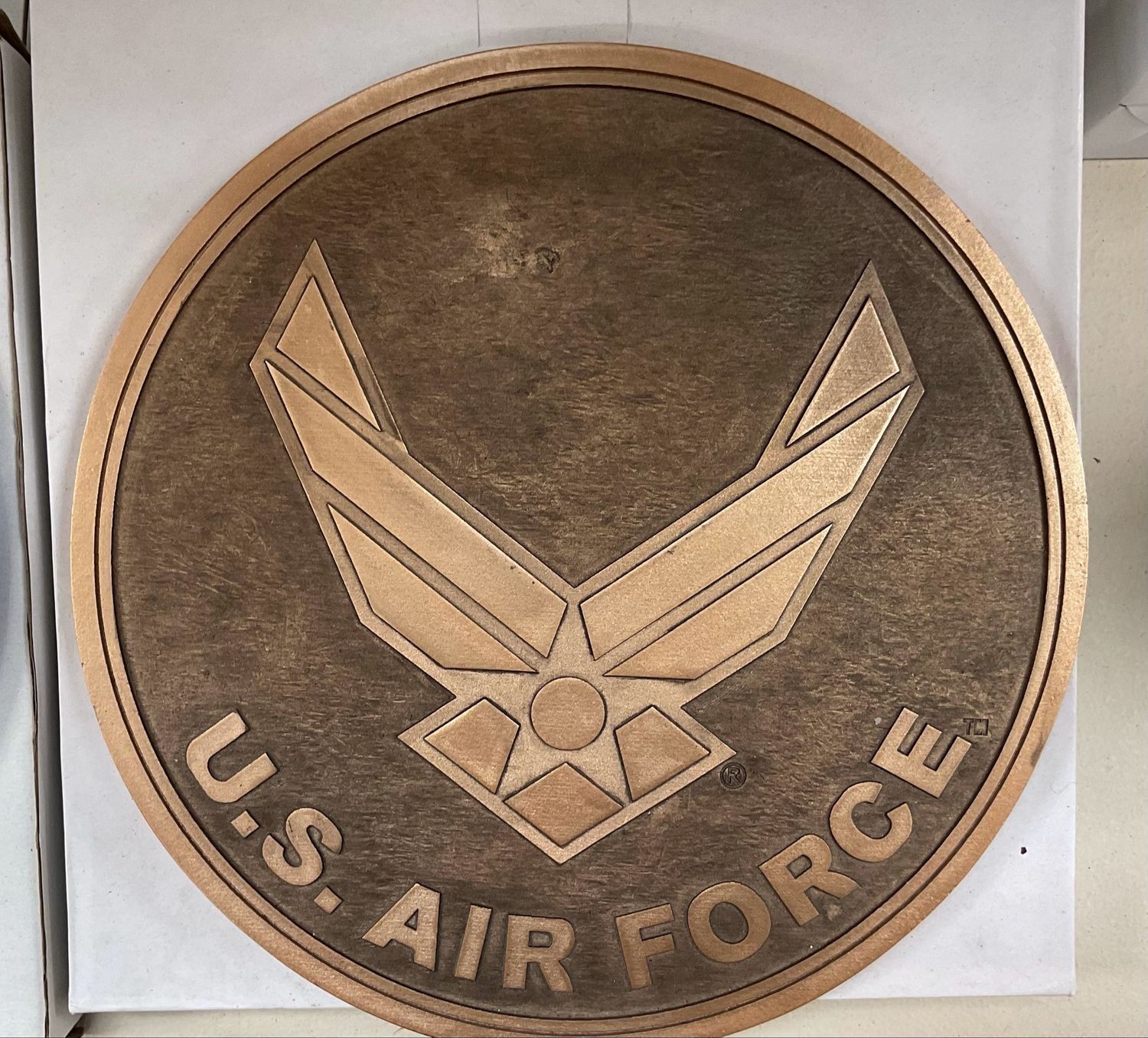 United States Air Force Bronzed Colored Stepping Stone **Sold as Add-On** Not Sold By Itself