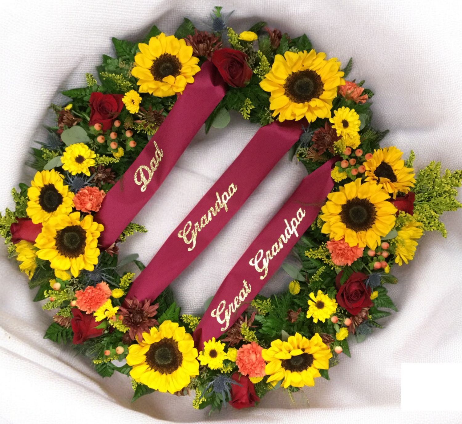 Love Is Golden Wreath- Item #WFEBT-543