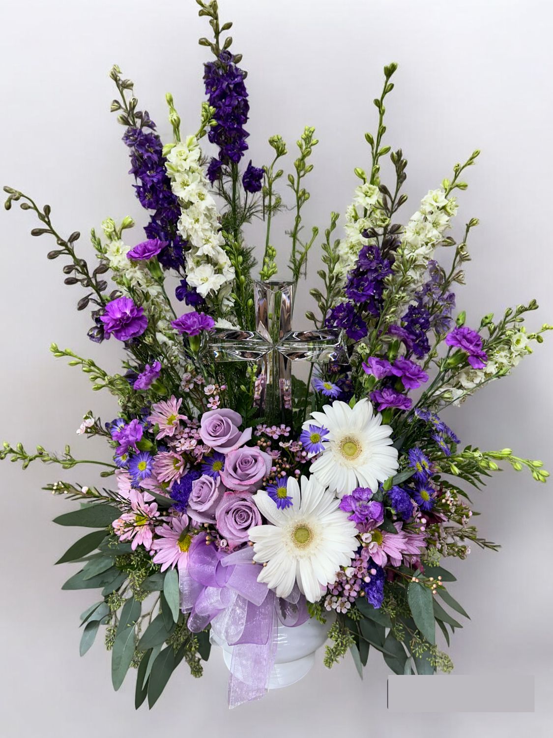 LARGE Crystal Cross - Shades of Lavender- Item #WFEBT-515