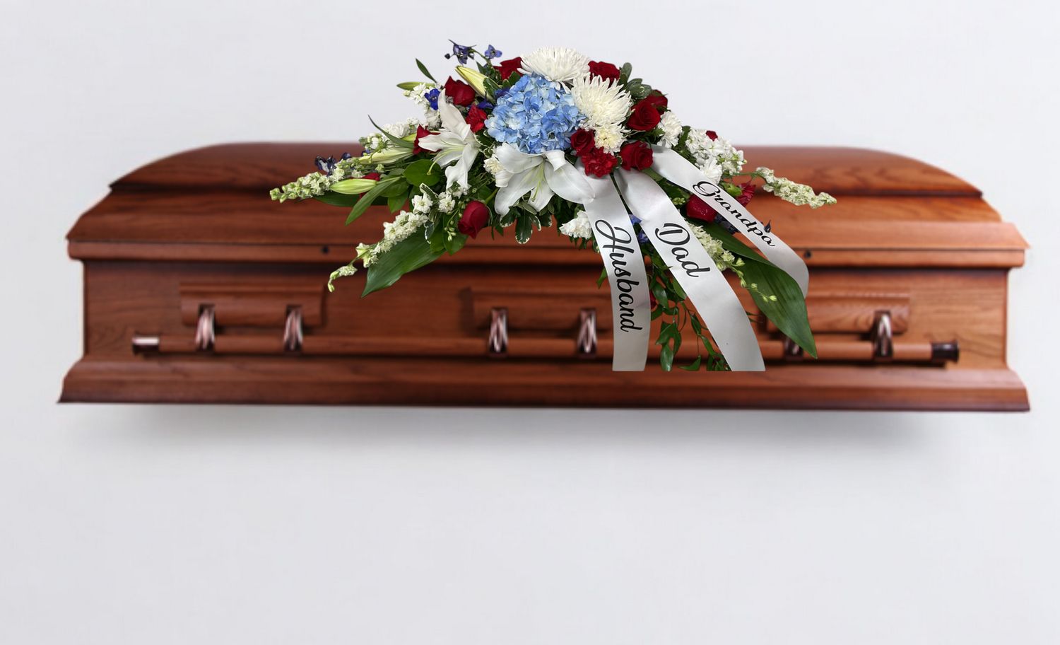 Distinguished Love Casket Spray- Item #WFEBT-548 Distinguished Love Casket Spray- Item #WFEBT-548