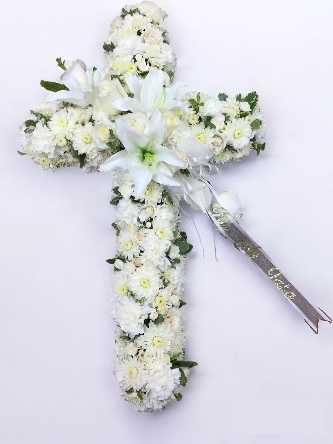 Divine Light Cross Easel Spray- Item #WFEBT-545 Divine Light Cross Easel Spray- Item #WFEBT-545