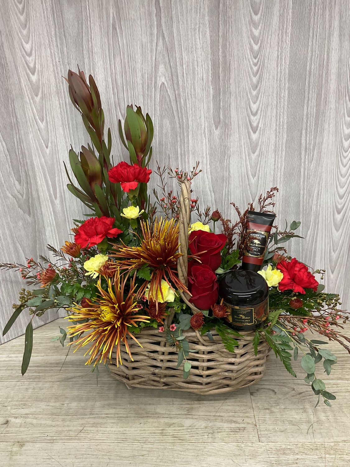 Handled Basket with Camille Beckman lotions