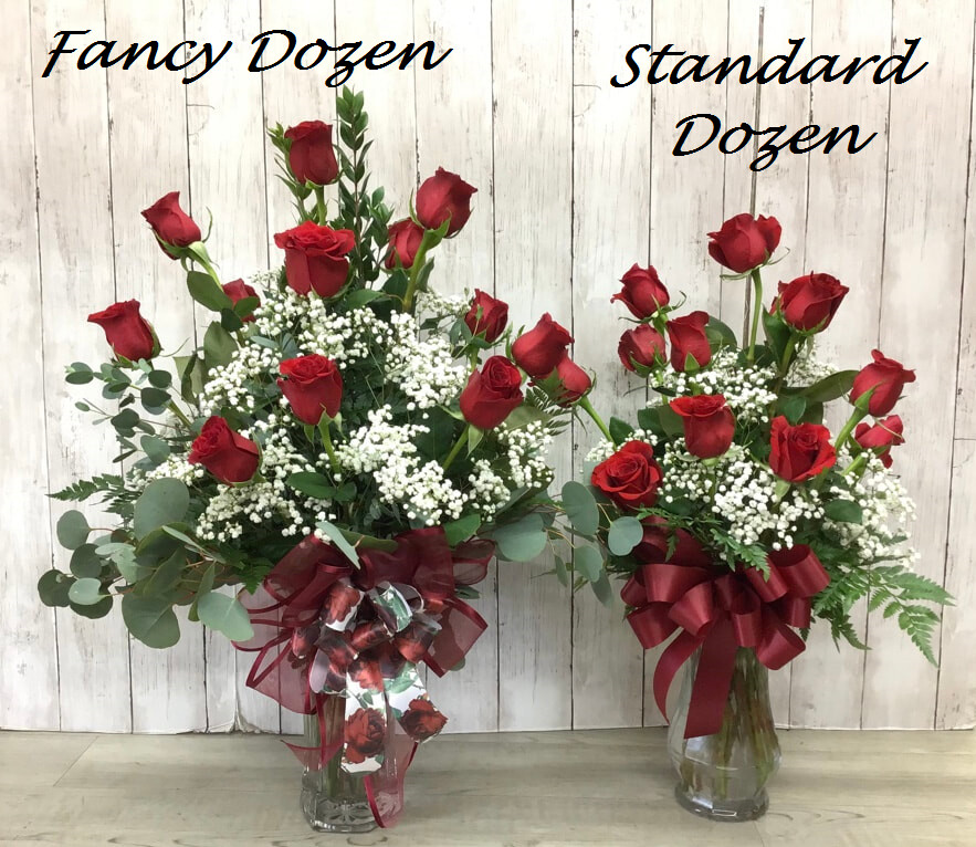 Dozen Roses - Fancy OR Standard Dozen Item #WFEBT-908 OR #WFEBT-907 Dozen Roses - Fancy OR Standard Dozen Item #WFEBT-908 OR #WFEBT-907