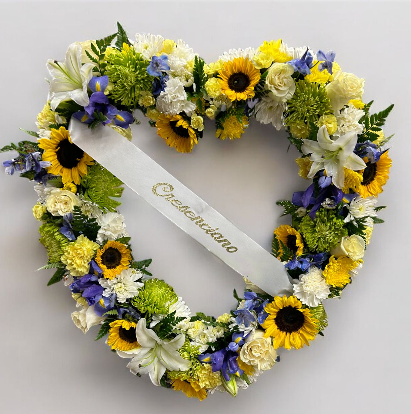 Love and Prayers Heart spray- Item #WFEBT-540 Love and Prayers Heart spray- Item #WFEBT-540