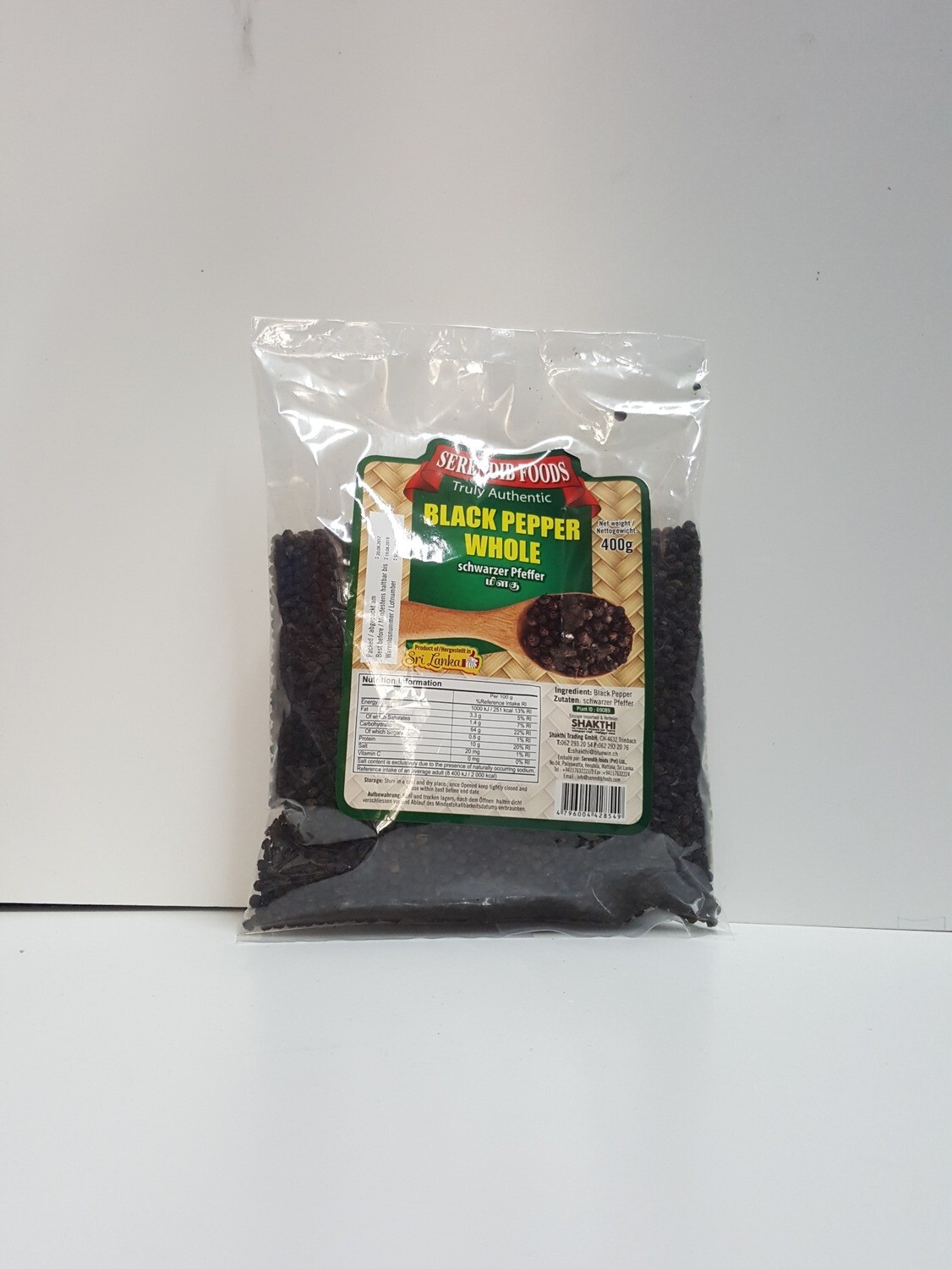 Black Pepper Whole SERENDIE FOODS 400 g