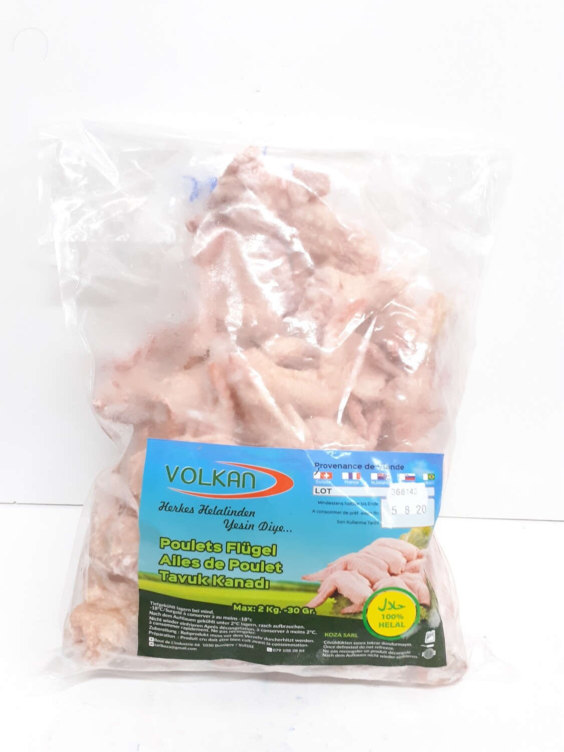 Ailes de Poulet/Poulets flugel VOLKAN 2 Kg